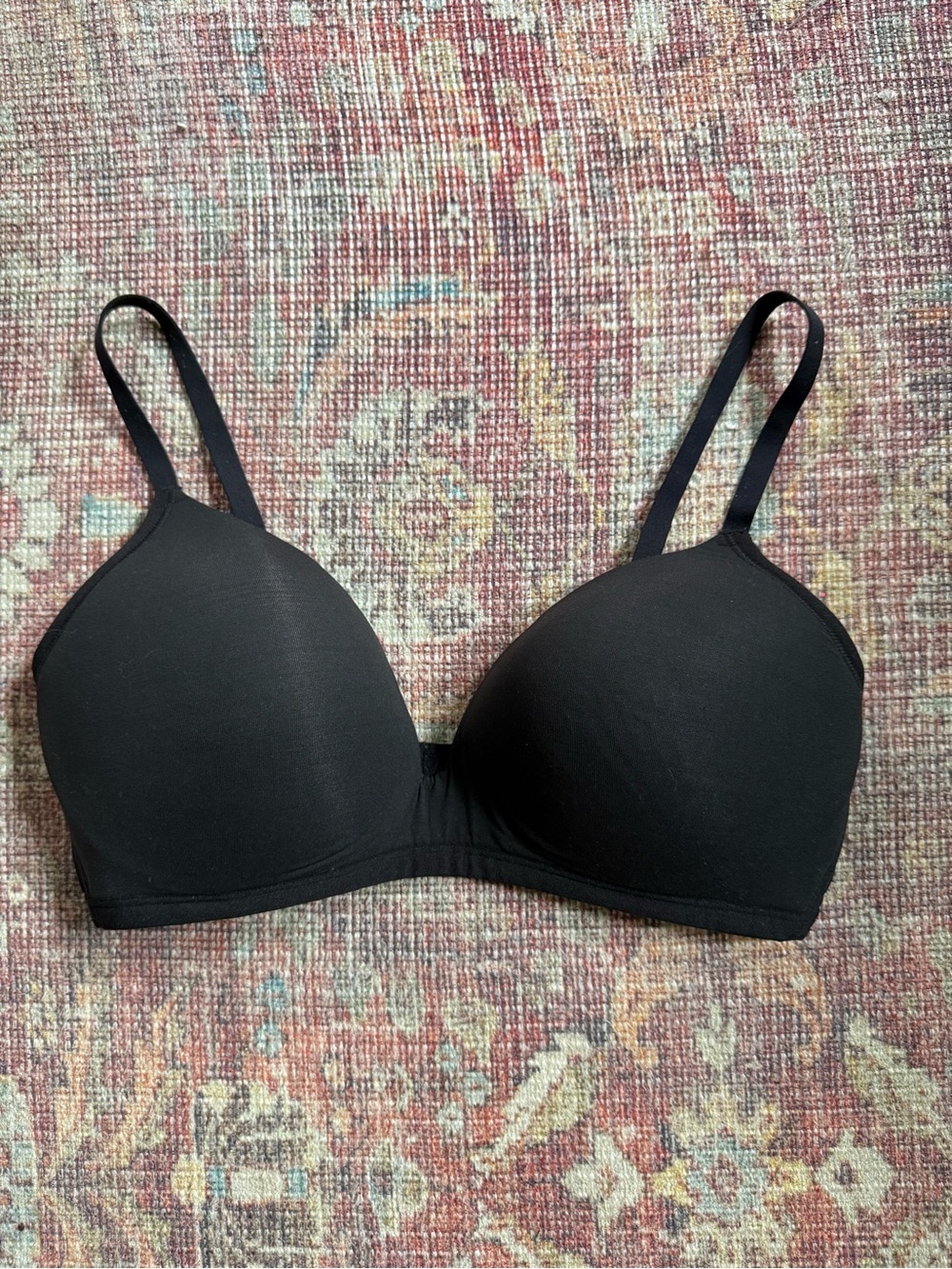 Skarlett Blue 36D Black Strapless soft cup unlined Bra with Hook-Back Closure